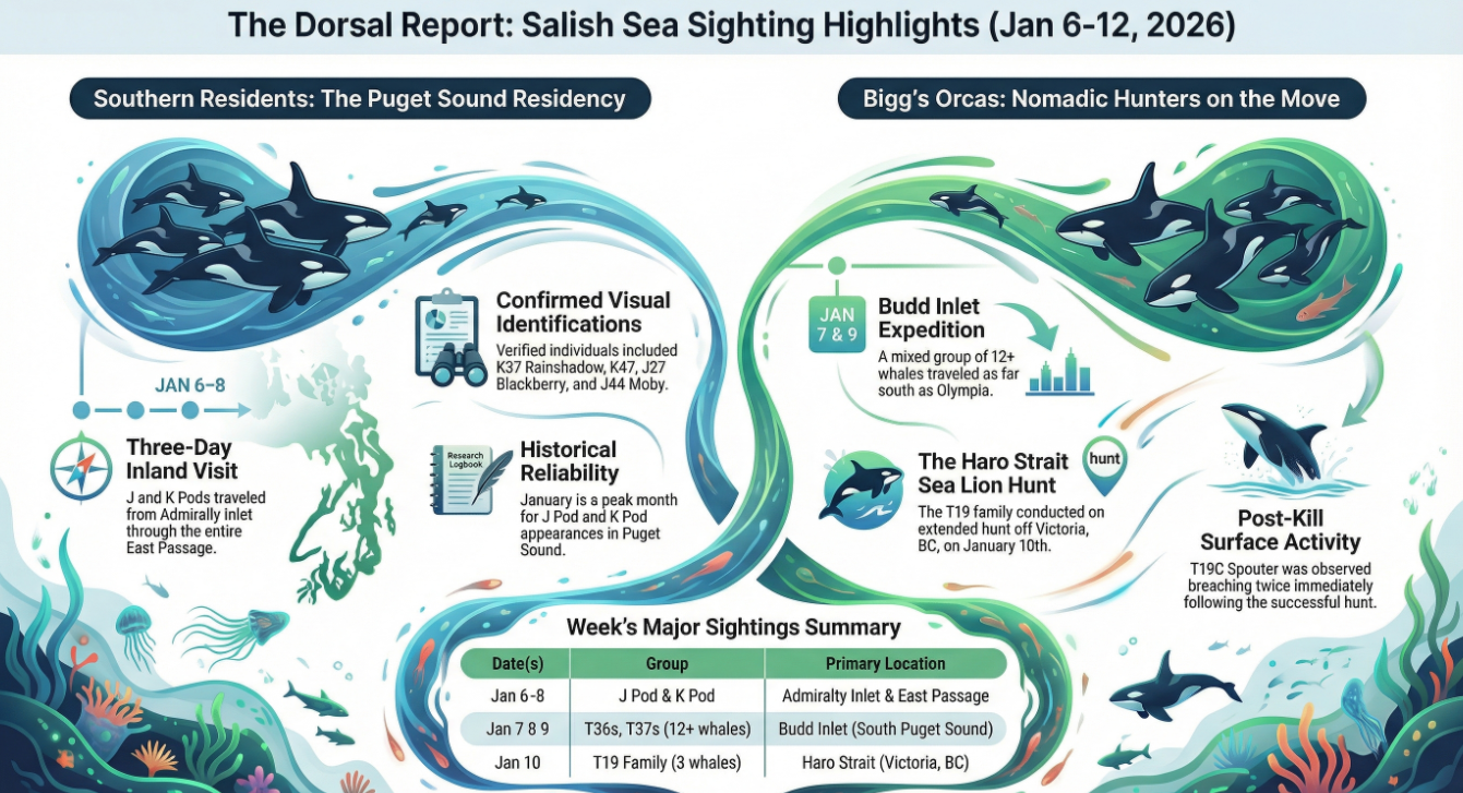 The Dorsal Report: Salish Sea Sighting Highlights Jan 6-12, 2026