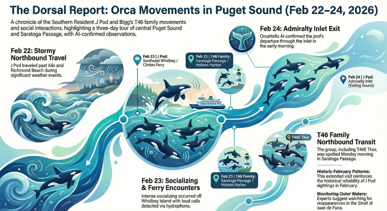 The Dorsal Report: Salish Sea Sighting Highlights Feb 22-24, 2026